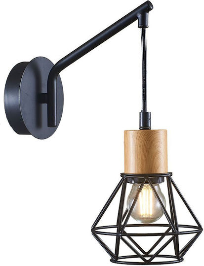 Vivalux Frodo Lamp Wall with Socket E27 Black 23x13x28cm
