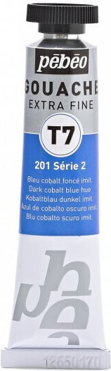 Pebeo Tempera Paints Dark Cobalt Blue in Tube 20ml 1pcs