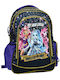 Gim Monster High School Backpack for Elementary with Water Bottle Holder Blue 20L 32 x 20 x 45cm