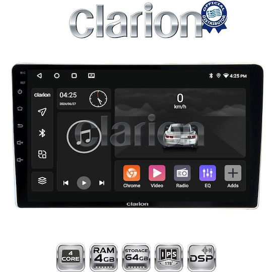Clarion Ηχοσύστημα Αυτοκινήτου για Peugeot Expert Toyota Proace Citroen C2 / C3 / Jumpy / Berlingo 2008-2018 (Bluetooth/USB/WiFi/GPS/Apple-Carplay/Android-Auto)