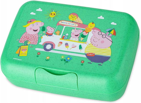 Koziol Παιδικό Δοχείο Φαγητού Peppa Pig από Μπαμπού 1.2lt Πράσινο 19 x 13.5 x 6.5εκ.