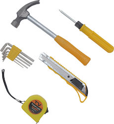 Verschiedene Handwerkzeuge Set 5 Stück Handwerkzeuge Hammer Faltmesser Kreuzschlitzschraubendreher Magnetisches Maßband Schlüssel Allen