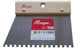 Morgan 20см Шпатула За Лепило Зъб 6х6 С Дървена Дръжка 24057