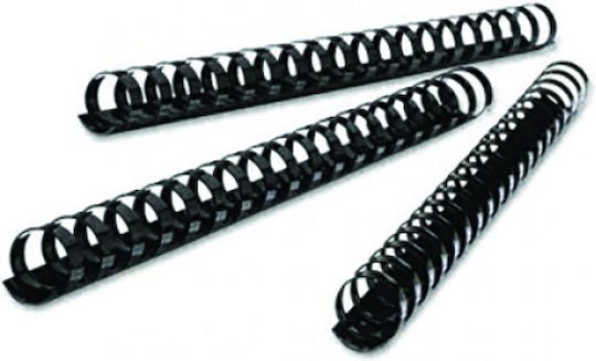 Spirală Legătorie De Cărți Din Plastic 38mm Negru 50 Bucăți 325f