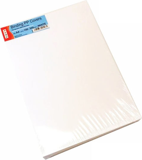 Coperta Din Spate Legătorie De Cărți Pvc Alb A4 300mic 100 Bucăți