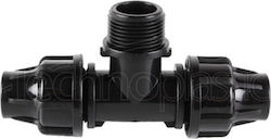 Male Screwy T Shaped Connector Φ25x3/4"xΦ25