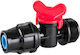 Connection Pipe Valve Red Butterfly Φ20x1"
