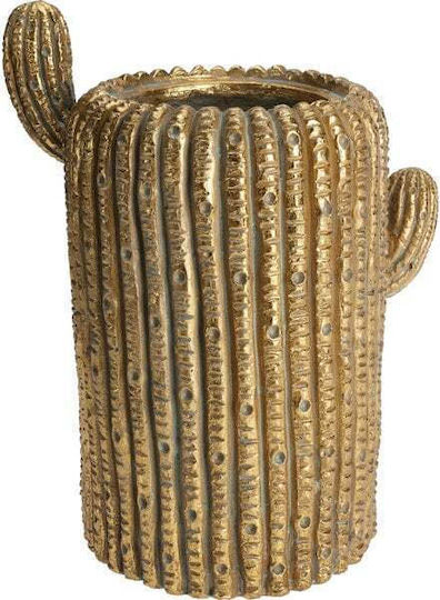 Ceramic Plant Pot Cactus 34cm Gold