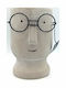 Каспо Керамично Face Pot Диаметър 16см X 22см Височина