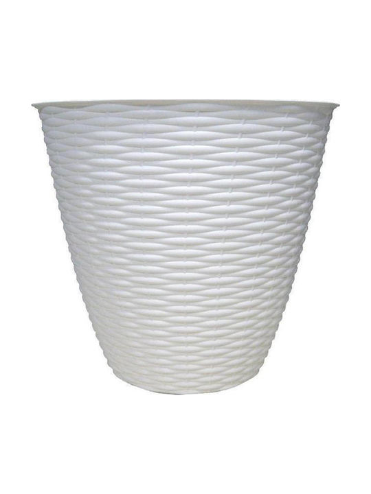 Vază Rotundă Din Plastic Model Plasă Albă Bama Italia Vază Rotundă Din Plastic Model Plasă Albă Bama Italia
