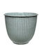 Metal Plant Pot Emma Light Blue D37xh32cm Kaemingk Km-801954
