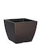 Plant Pot Square 21x21x17cm 5lt Plastic Bronze Greece