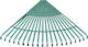 Plastic Triangular Lawn Rake Olive