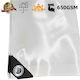 Tarpaulin 650gr/m² Dalimond Heavy Duty White Waterproof Reinforced With Rings Every 50 cm 3m x 4m