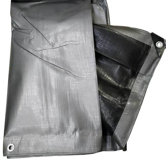 Tarpaulin Waterproof 10x15 260g/m² Silver-Black Bradas