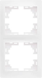 Lezard Switch Frame Double Vertical White Mira 701.0200152