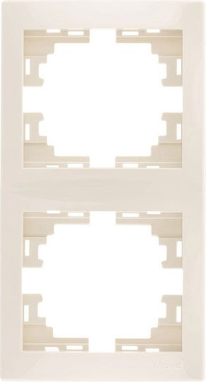 Lezard Switch Frame Double Vertical Beige Mira 701.0300152