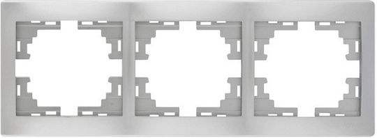 Lezard Wechselrahmen Dreifach Horizontal Silber Mira 701.1000148