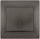 Lezard Push Button Symbol Lamp Anthracite Mira Complete 701.4141102