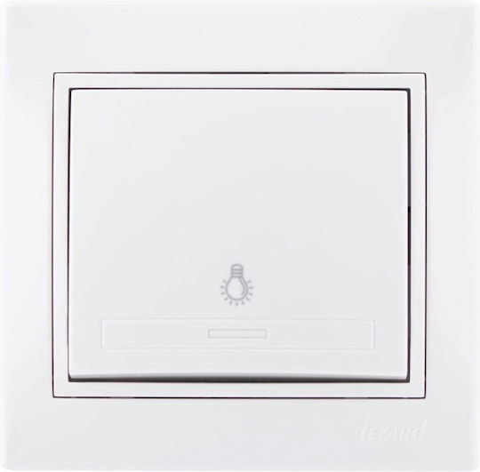Lezard Push Button Symbol Lamp White Mira Complete 701.0202102