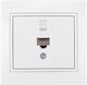 Lezard Network Socket RJ45 1x8p 1 Output Cat 6 White Mira Complete 701.0202140