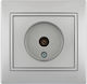 Lezard TV-Antenna Socket Aerial Silver Mira Full 701.1010129