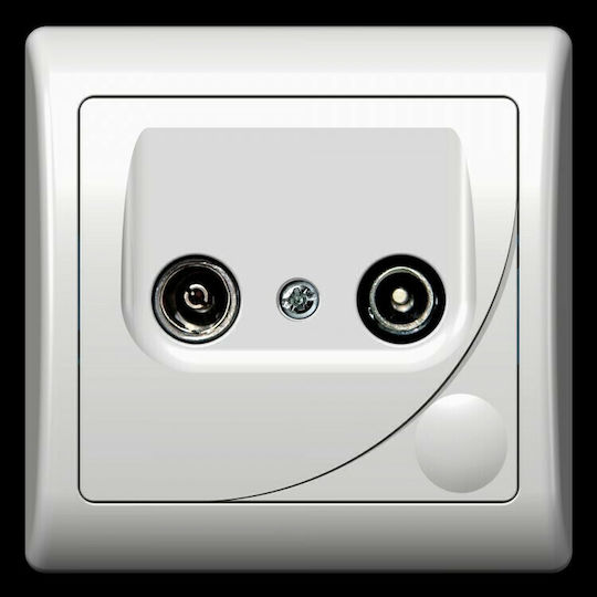 Gpa-10fpz Ospel TV-Antennensteckdose TV-Terminal Weiß Efekt