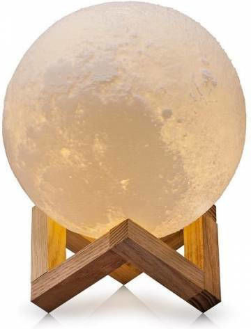 Wiederaufladbare Drahtlose Lampe 3D Mondform