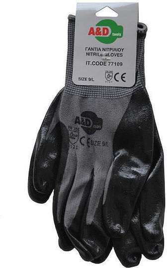 A&D Nitrile Reinforced Safety Gloves No 8 A&d