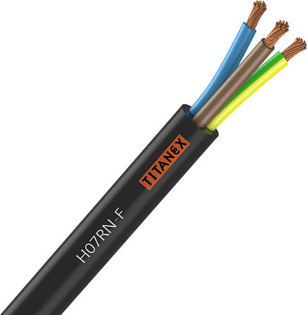 Nexans H07rn-f Titanex 3g 2 5mm2 Εύκαμπτο Καλώδιο Ρεύματος 3 X 2 5mm2