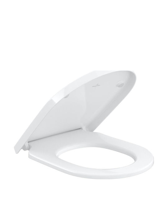 Villeroy & Boch Capac WC Slim Închidere lentă Plastic Alb