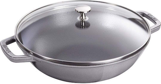 Staub Tigăi Wok Din Fontă Cu Capac 30cm