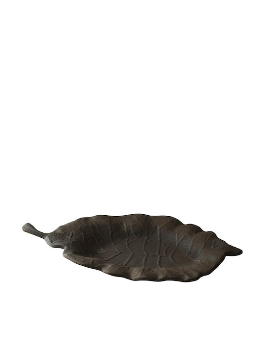 Aluminum Decorative Platter K-m A Brown 35.5x21cm