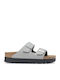 Arizona Flache Sandalen für Damen Anatomisch in Gray Farbe Schmal Passform