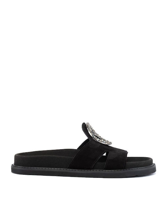 Women's Flat Sandals in Black Color