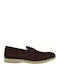 Suede Ανδρικά Μοκασίνια σε Καφέ Χρώμα