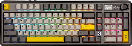 Ajazz AK980 Gaming Mechanical Keyboard with Gift Switch V2 switches and RGB lighting (English US) Gray
