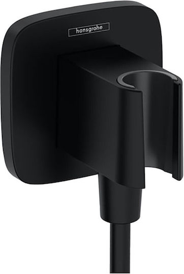 Fixfit Q Επιτοιχο Στήριγμα Ντουζ Μαύρο Ματ 26887670 Hansgrohe