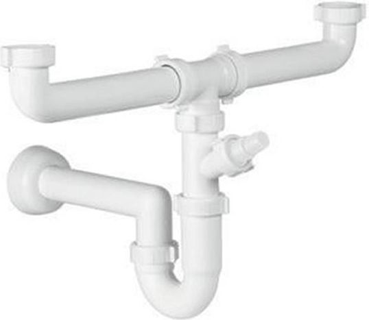 Kitchen Siphon Ani Plast Double Tubular Washing Machine Supply Without Valves