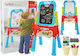 Lean Toys Πίνακας Μαγνητικός / Μαρκαδόρου / Μαυροπίνακας Επιδαπέδιος 58x58x58εκ.
