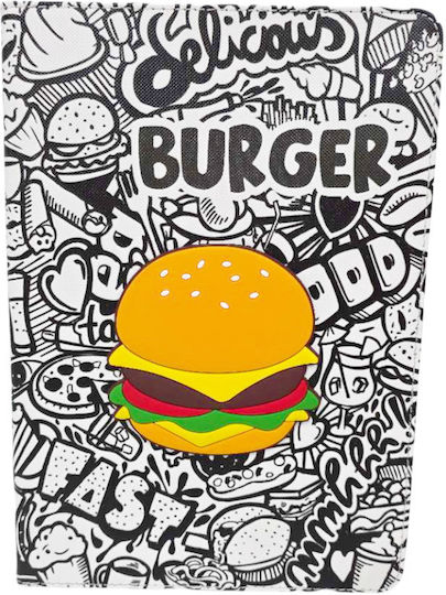 Flip Cover 3D Design Case Pen Slot Lenovo Tab M11 Burger