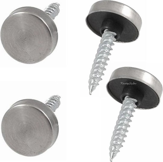 Kappe Schrauben Kuppelbar 4Stücke Inox Φ18 Unterlegscheibe & Schraube