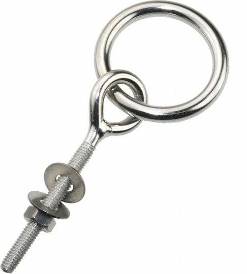 Βιδοθηλιά Κινητό Κρίκο M6x90mm Inox Α4 8228-690 1τμχ