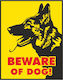 Πινακίδα "beware Dog" 1 20x16