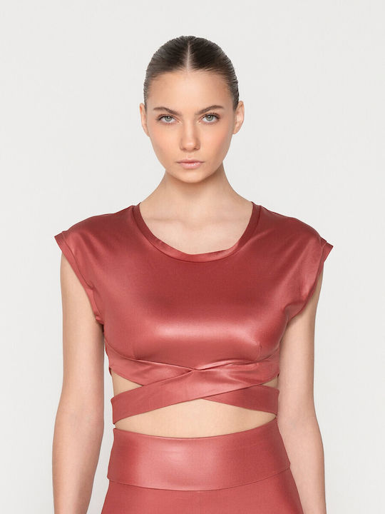 Luna Women's Sports Bra without Padding Terracotta