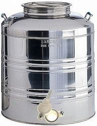 Δοχειο Μελιου Inox Sansone 100 Lt/140 Kg Βιδωτο + Κανουλα Πλαστικη