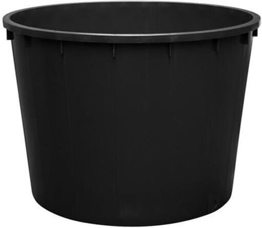 Large Plastic Buckets 1500 Stam Black 158x110h