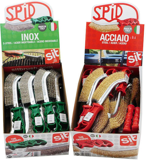 Sit Drill Wire Brushes Long Handle Gift 1 Set 24 Pieces + Yellow Hand Drill Wire Brushes 24 Pieces