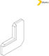 Sheet Flat Corner S384 Black Alumil 1800038403