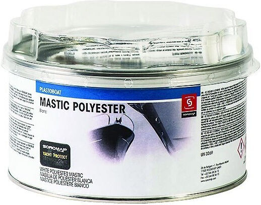 Soromap Plastoboat White Polyester Putty Filler 1.8kg